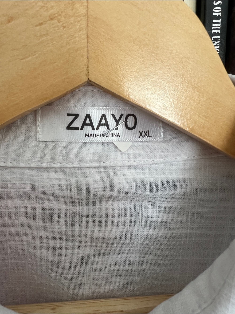 ZAAYO White 100% Cotton Textured Button-Front Shirt – XXL - Picture 6 of 9